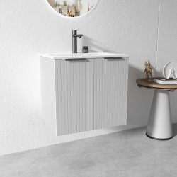 3D-2H 600x450x550mm Grey Wall Hung Plywood Vanity with Ceramic Basin 3D-2H 600x450x550mm Grey Wall Hung Plywood Vanity with Ceramic Basin